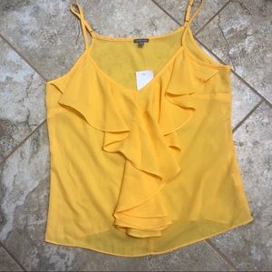 Charlotte Russe Yellow Front Ruffle Cami